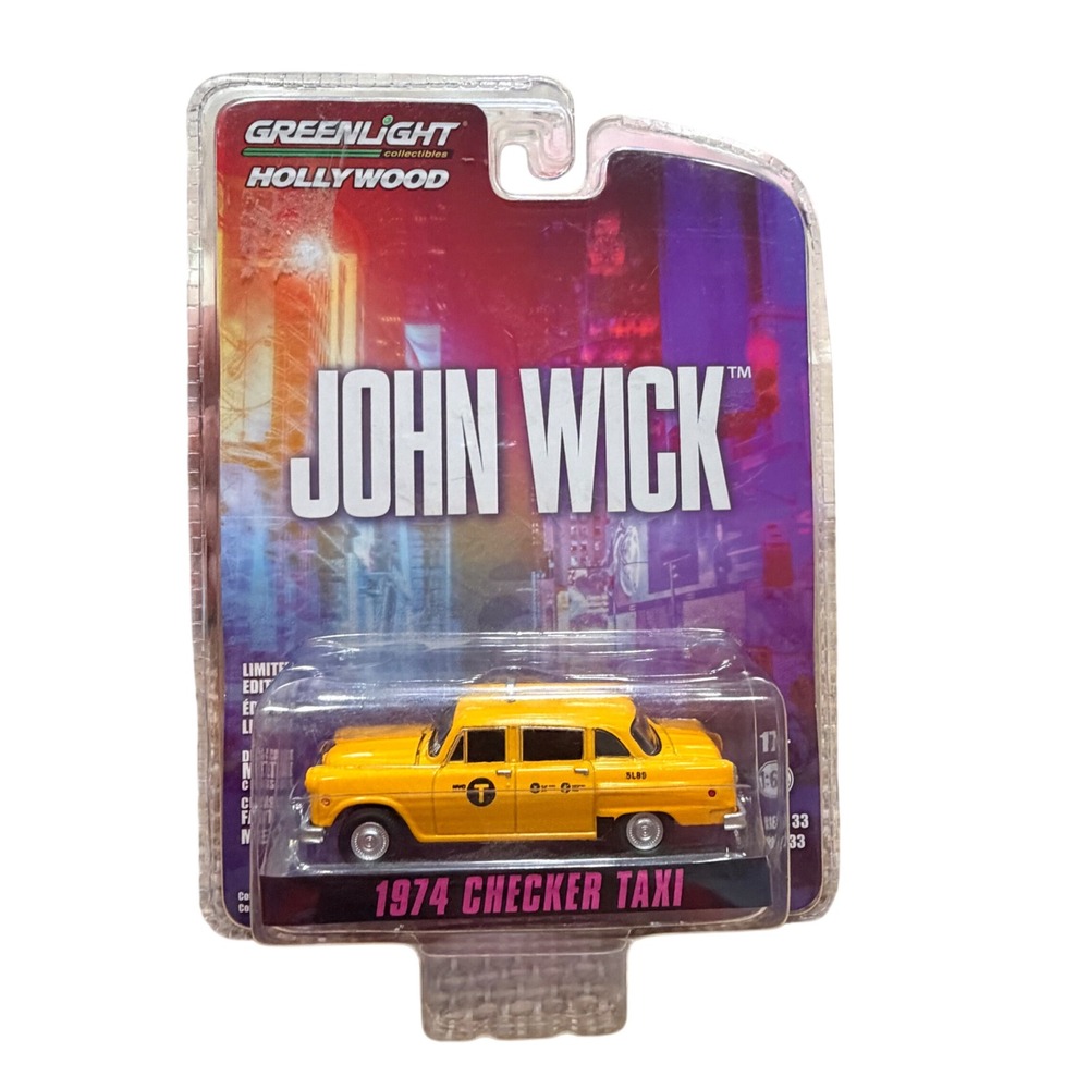 GreenLight Hollywood John Wick 1974 Checker Taxi 1:64 Die-Cast Series 33 44930-F